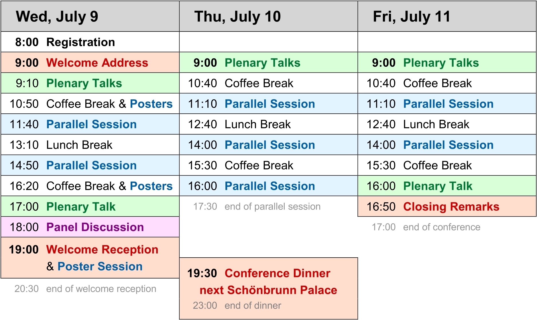 VCMF 2025 Schedule Overview